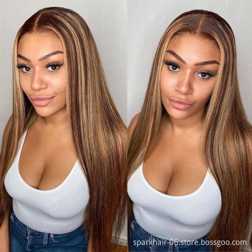 OEM Highlight Raw Cuticle Aligned Hair Indian Hair Bundle,Unprocessed 12a Grade P4/27 Peruvian Remy Virgin Human Hair Vendors